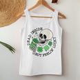 St Patricks Skeleton Coffee Dead Inside But Feelin Lucky Women Tank Top Basic Casual Daily Weekend Graphic Funny Gifts