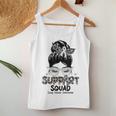 Support Squad Messy Bun Butterfly White Ribbon Lung Cancer Women Tank Top Unique Gifts