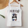 Womens On Friday We Wear Red Friday Military Support Troops Us Flag Women Tank Top Basic Casual Daily Weekend Graphic Funny Gifts