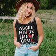 Abc Chalk Alphabet I Love You English Teacher Valentines Day V6 Women Tank Top Basic Casual Daily Weekend Graphic Gifts for Her