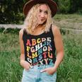 Alphabet Hi Back To School Abc Pre K Kindergarten Teacher Women Tank Top Basic Casual Daily Weekend Graphic Gifts for Her