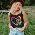 Animal Rescue Dog Cat Paw Heart Print Tie Dye Dog Dad Mom Women Tank Top Gifts for Her