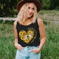 Best Basset Hound Mom Sunflower Heart Funny Mothers Day Women Tank Top Basic Casual Daily Weekend Graphic Gifts for Her