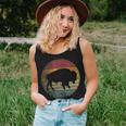 Buffalo Distressed Retro Bison Animal Lover Men Women Dad Women Tank Top Basic Casual Daily Weekend Graphic Gifts for Her