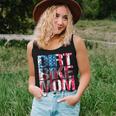 Dirt Bike Mom Vintage American Flag Motorcycle Silhouette Women Tank Top Gifts for Her