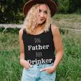 Dog Father Beer Drinker Drinking Puppy Alcohol Pups Women Tank Top Gifts for Her