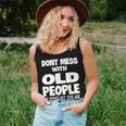 Dont Mess With Old People Funny Mothers Day Father Day Gift Women Tank Top Basic Casual Daily Weekend Graphic Gifts for Her