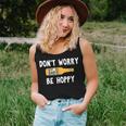 Dont Worry Be Hoppy Best Dad Ever Homebrew Beer Women Tank Top Gifts for Her