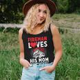 Fireman Loves His Mom And Country Mothers Day Firefighter Women Tank Top Basic Casual Daily Weekend Graphic Gifts for Her