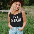 Funny Sarcastic Funny Friend Saying Joke Im A Delight Women Tank Top Basic Casual Daily Weekend Graphic Gifts for Her