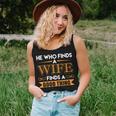 He Who Finds A Wife Finds A Good Thing Matching Couple Women Tank Top Basic Casual Daily Weekend Graphic Gifts for Her
