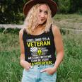 I Belong To A Veteran Funny Veterans Wife Husband Spouse Women Tank Top Basic Casual Daily Weekend Graphic Gifts for Her