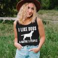 I Like Dogs & Maybe 3 People Funny Lab Mom Dog Lover Sarcasm Women Tank Top Basic Casual Daily Weekend Graphic Gifts for Her