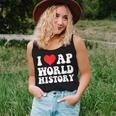 I Love Ap World History Students Boy Girl Kids Teacher Day Women Tank Top Basic Casual Daily Weekend Graphic Gifts for Her