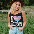 I Love My Transgender Daughter Gift Lgbt Flag Trans Mom Dad Women Tank Top Basic Casual Daily Weekend Graphic Gifts for Her