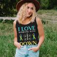 I Love Someone With Down Syndrome Butterfly Dad Mom Gift Women Tank Top Basic Casual Daily Weekend Graphic Gifts for Her