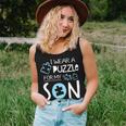 I Wear A Blue Puzzle For My Son Autism Aware Month Mom Dad Women Tank Top Basic Casual Daily Weekend Graphic Gifts for Her