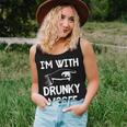 Im With Drunky Mcgee Funny Couples St Patricks Day Women Tank Top Basic Casual Daily Weekend Graphic Gifts for Her
