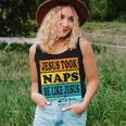 About Jesus Youth Christian Jesus Likes Naps Women Tank Top Gifts for Her