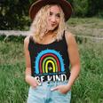 Be Kind Autism Awareness Rainbow Leopard Choose Kindness Women Tank Top Gifts for Her