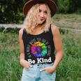 Be Kind Purple Ribbon Sunflower Lupus Awareness Women Tank Top Gifts for Her