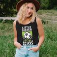 Little Sister Of The Birthday Boy Soccer Player Team Party Women Tank Top Gifts for Her