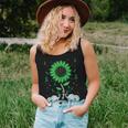 Mental Health Awareness Sunflower Elephant Green Ribbon Women Tank Top Basic Casual Daily Weekend Graphic Gifts for Her