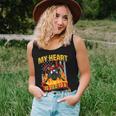 My Heart Is Tied To A Firefighter Fireman Fire Wife Women Tank Top Basic Casual Daily Weekend Graphic Gifts for Her