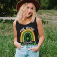 One Lucky Teacher Rainbow Infant Teacher St Patricks Day Women Tank Top Basic Casual Daily Weekend Graphic Gifts for Her