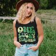 One Lucky Teacher St Patricks Day Retro Vintage Women Tank Top Gifts for Her