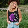 Purple Up For Military Kids Sunflower For Military Childs Women Tank Top Basic Casual Daily Weekend Graphic Gifts for Her
