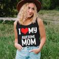 Red Heart With Love I Love My Mom Awesome Mommy Women Tank Top Gifts for Her