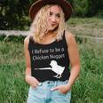 I Refuse To Be A Chicken Nugget Gun Conservative Libertarian Women Tank Top Gifts for Her