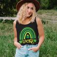 Vintage Lucky Green Irish Shamrock Rainbow St Patricks Day Women Tank Top Basic Casual Daily Weekend Graphic Gifts for Her