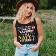 Vintage Proud Wife Of A Navy For Veteran Gift Women Tank Top Basic Casual Daily Weekend Graphic Gifts for Her