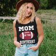 Womens Mom Of The Birthday Boy Football Lover Vintage Retro Women Tank Top Basic Casual Daily Weekend Graphic Gifts for Her