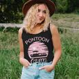 Womens Pontoon Queen Design Funny Pontoon Boat Lover Girls Boating Women Tank Top Basic Casual Daily Weekend Graphic Gifts for Her
