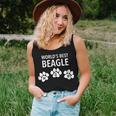Worlds Best Beagle MomWith Paw Effect Women Tank Top Gifts for Her