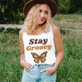 Butterfly Stay Groovy Retro Hippie Positive Mind Happy Life Women Tank Top Gifts for Her