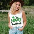 Funny Shamrock One Lucky Teacher St Patricks Day School V2 Women Tank Top Basic Casual Daily Weekend Graphic Gifts for Her