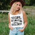 Just A Girl In Love With Her Soldier Army Girlfriend Wife Women Tank Top Basic Casual Daily Weekend Graphic Gifts for Her