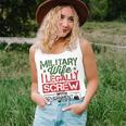 Military Wife I Legally Screw With Government Property Women Tank Top Basic Casual Daily Weekend Graphic Gifts for Her