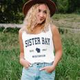 Sister Bay Wisconsin Wi Vintage Athletic Navy Sports Women Tank Top Gifts for Her