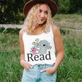 Teacher Library Read Book Club Piggie Elephant Pigeons Funny V3 Women Tank Top Basic Casual Daily Weekend Graphic Gifts for Her