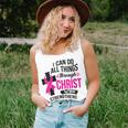 Womens I Can Do All Things Through Christ Breast Cancer Awareness Women Tank Top Basic Casual Daily Weekend Graphic Gifts for Her
