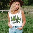 Womens Shamrock One Lucky Teacher St Patricks Day School Women Tank Top Basic Casual Daily Weekend Graphic Gifts for Her