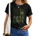 Army Mom American Flag Apparel Tee Women T-shirt