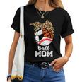Ball Mom Baseball Soccer Basketball Leopard Mom Women T-shirt