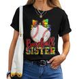 Baseball Sister Cute Baseball For Sisters Children Kids Women T-shirt