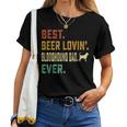 Bloodhound Dog Lover Best Beer Loving Bloodhound Dad Women T-shirt